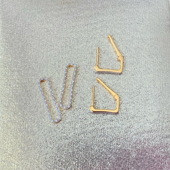 Monica Vinader Alta Capture Diamond Earrings - Picture 11 of 13